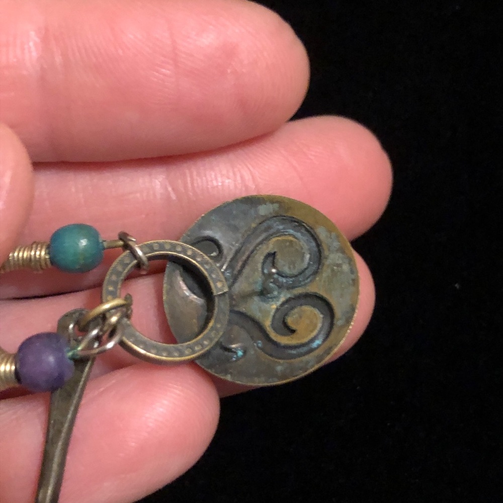 Vintage Colorful Beaded Earrings - Picture 6 of 11